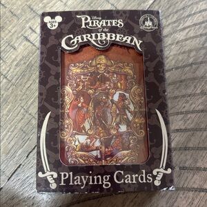 New ! Collector Disney Pirates of the Caribbean Card Deck - Red and Gold sealed